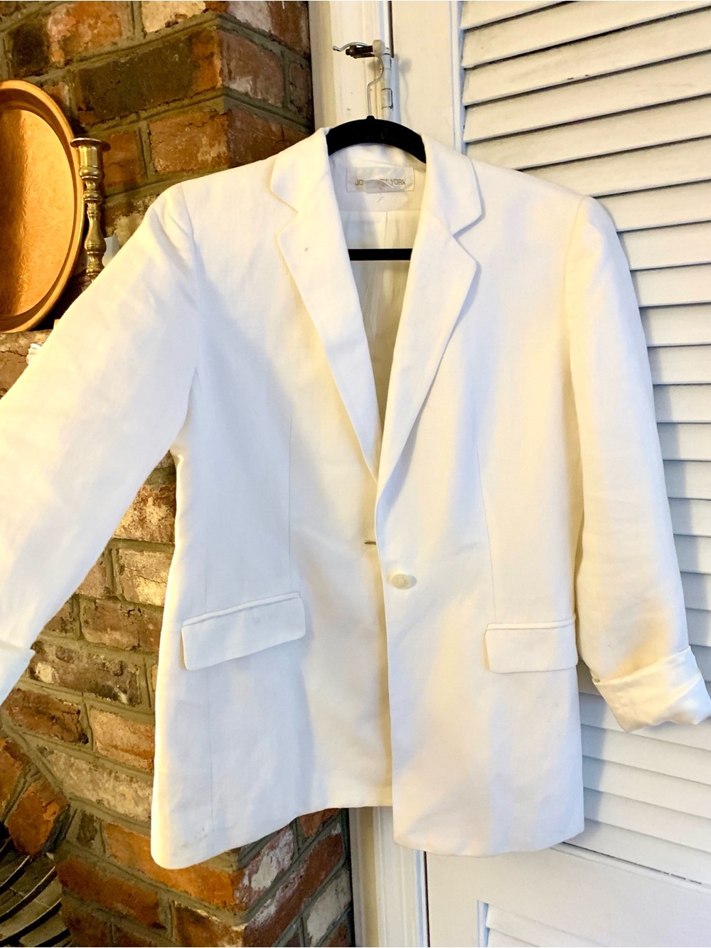 Vintage Linen Oversized Cream Blazer